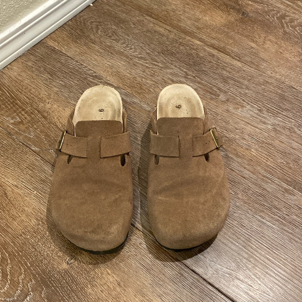 Quince Water Repellent Suede Clog Mule
